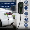 3 fázisú, állítható áramú (8- 16 A), 11 kW, időzíthető Type 2 EV (elektromos autó)  töltő, 5 m.. 52467