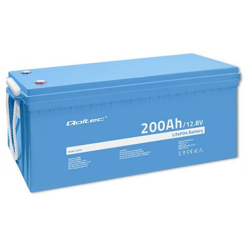 LiFePO4 lítium-vas-foszfát akkumulátor. 12,8V. 200Ah. 2560 Wh. BMS. 53707